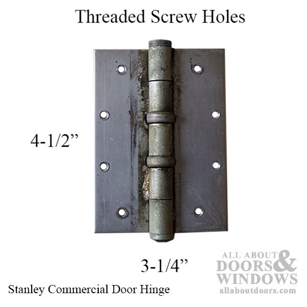 Commercial slip-in door hinge 4.5 x 3-1/4 five knuckle Ball Bearing Threaded Leaf - Commercial slip-in door hinge 4.5 x 3-1/4 five knuckle Ball Bearing Threaded Leaf