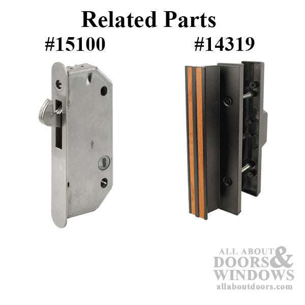 Latch Lever and Escutcheon Plate for Sliding Patio Door with Diecast Lever - Latch Lever and Escutcheon Plate for Sliding Patio Door with Diecast Lever