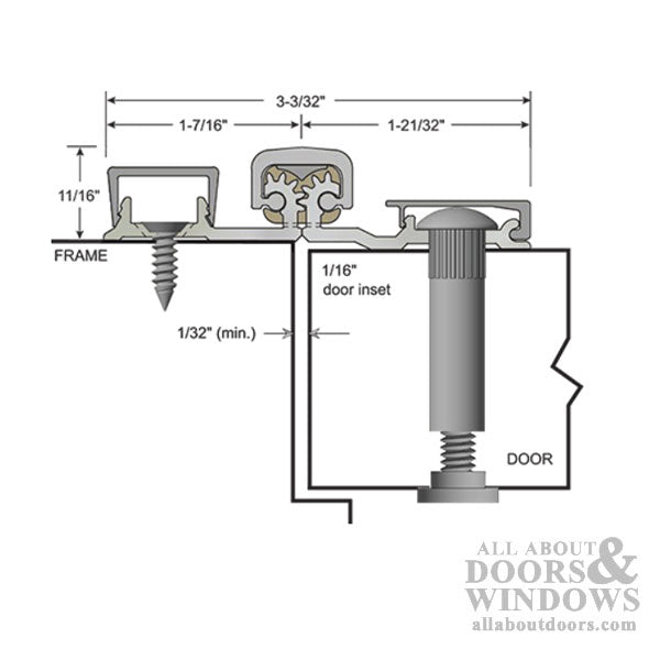 Continuous Hinge,  Full Surface Limited Frame, 95