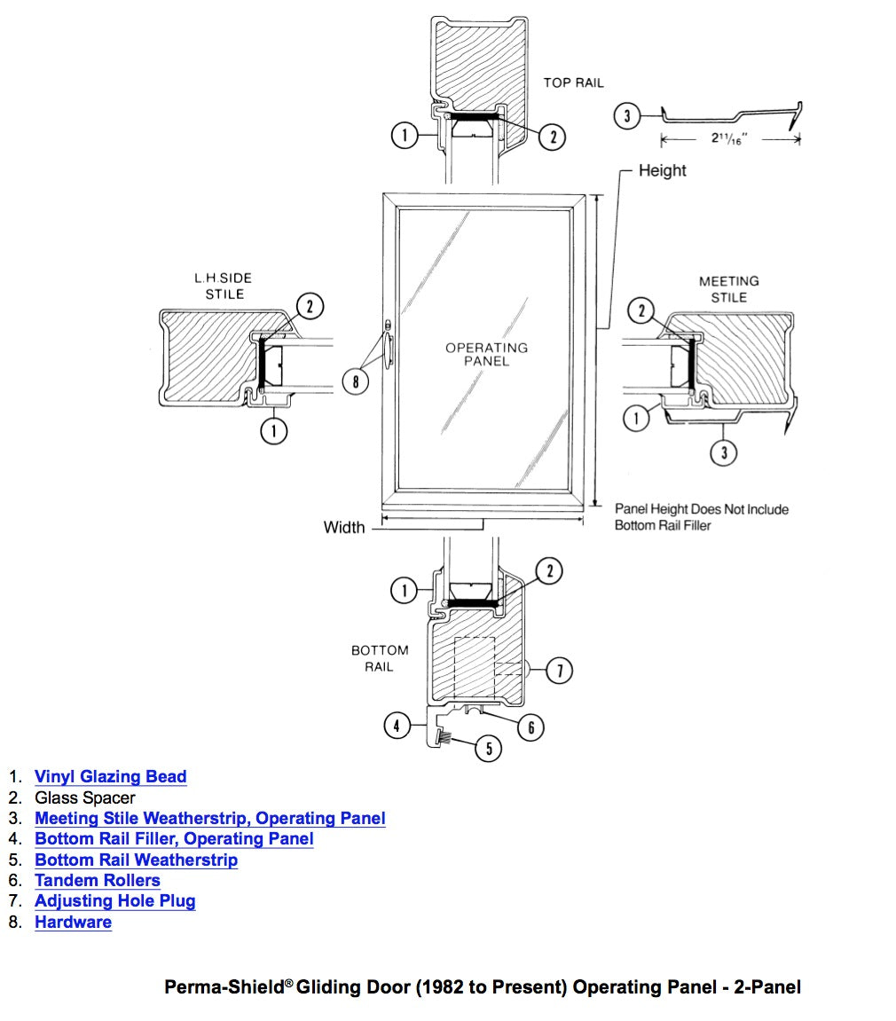 Filler - Operating Bottom Rail Weatherstrip PS3, 6/9 2 Panel Door - White - Filler - Operating Bottom Rail Weatherstrip PS3, 6/9 2 Panel Door - White