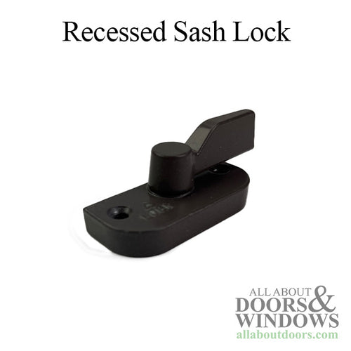 Bronze Recessed Sash Lock, Left Hand, 1-5/8