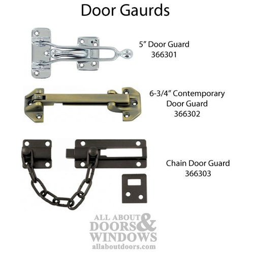 7 in Chain Door Guard, Solid Brass - Choose Finish - 7 in Chain Door Guard, Solid Brass - Choose Finish