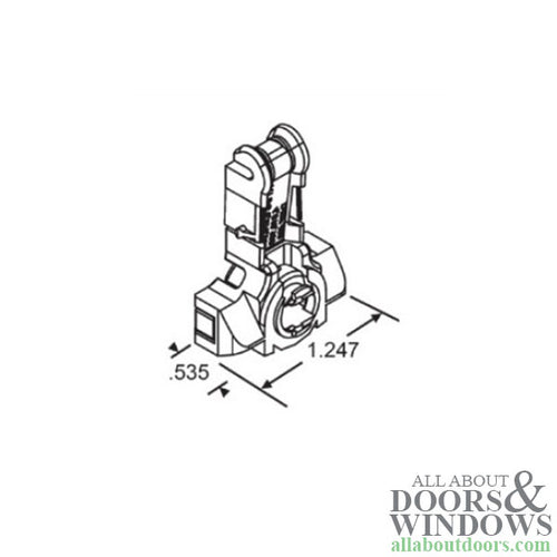 Tilt Shoe, T-Lock w/ Molded Spring, Open Cam - White - Tilt Shoe, T-Lock w/ Molded Spring, Open Cam - White