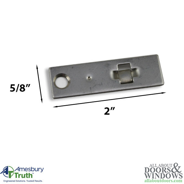 Slide Clip Amesbury P2000 Multipoint Lock Connects Extension to Shoot Bolt Tip Stainless Steel - Slide Clip Amesbury P2000 Multipoint Lock Connects Extension to Shoot Bolt Tip Stainless Steel