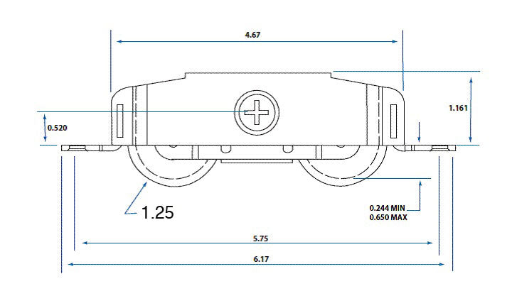 Sliding Patio Door Roller Assembly with Metal Housing 1.25 Inch Steel Wheel Diameter - Sliding Patio Door Roller Assembly with Metal Housing 1.25 Inch Steel Wheel Diameter