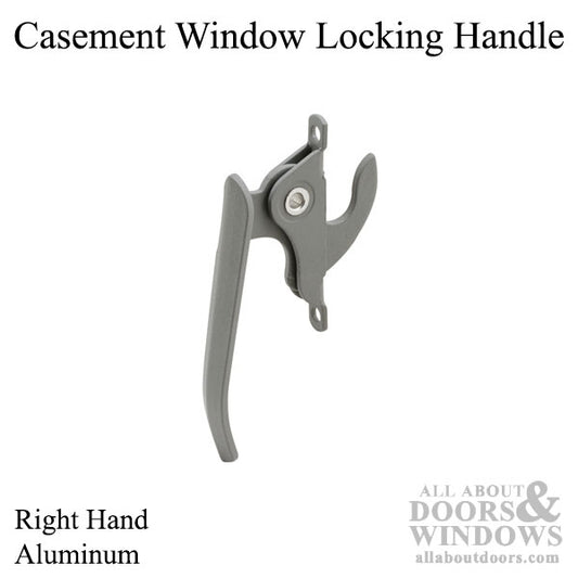 Right Hand Locking Handle, Casement Window 2-5/8 - Aluminum