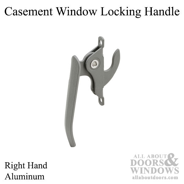 Right Hand Locking Handle, Casement Window 2-5/8 - Aluminum - Right Hand Locking Handle, Casement Window 2-5/8 - Aluminum