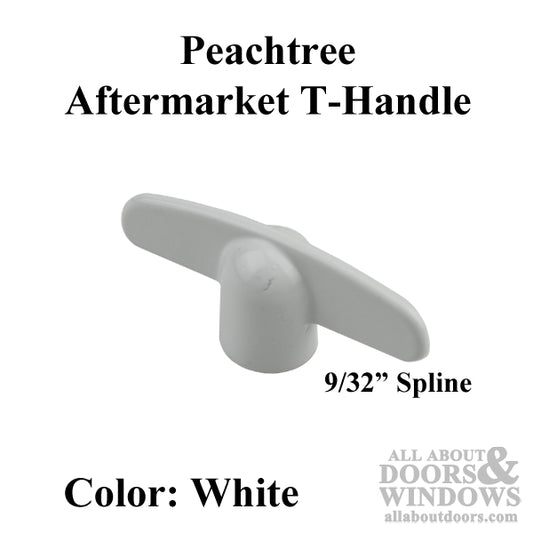 Peachtree Window T- Handle  9/32 Spline - White