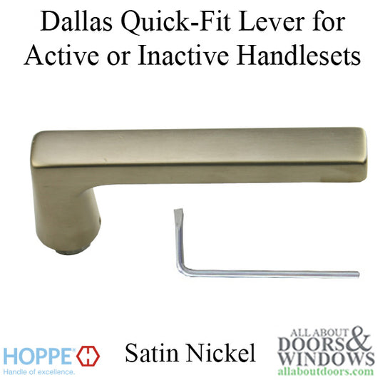 Dallas Lever Handle for Active/Inactive Handlesets - Satin Nickel