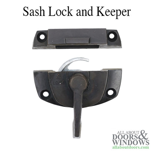 Andersen Tilt-Wash (DC) and Tilt-Wash (TW) Windows - Lock and Keeper Kit - Oil Rubbed Bronze