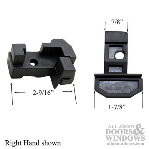 Astragal Boot, Bottom of double door, Right Hand - Black - Astragal Boot, Bottom of double door, Right Hand - Black