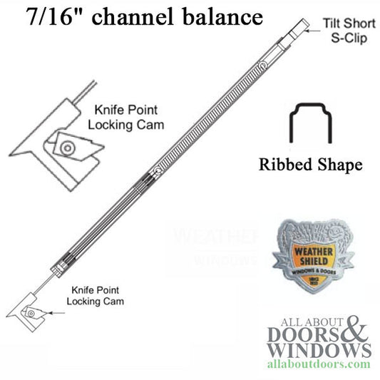 Weather Shield Visions 1000 vinyl single hung window 7/16" channel balance