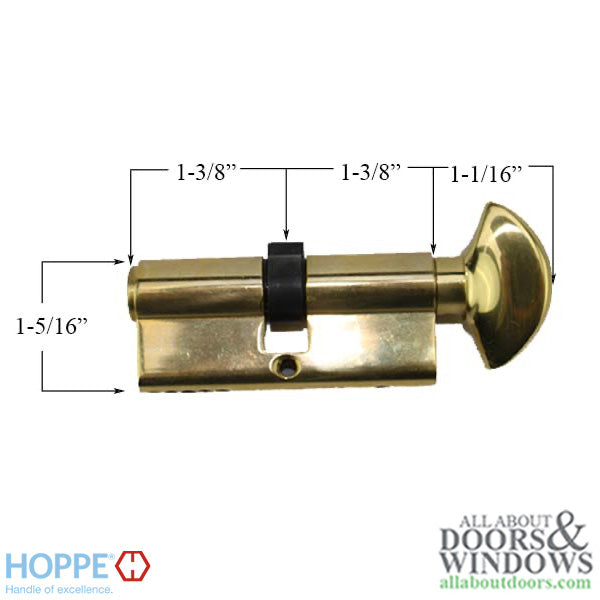 35.5 / 35.5 CES 360 Active Euro profile cylinder - Polished Brass - 35.5 / 35.5 CES 360 Active Euro profile cylinder - Polished Brass