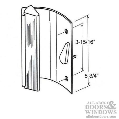 Inside Handle, 3-15/16 Screw Holes - Aluminum - Inside Handle, 3-15/16 Screw Holes - Aluminum