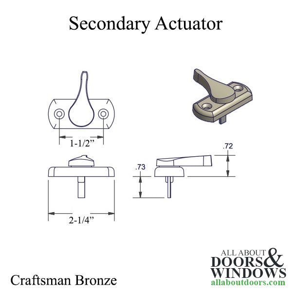 Amesbury 2947 Series Secondary Actuator 1-1/2
