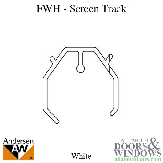 Andersen - Frenchwood Hinged Patio Door Screen Track - FWH80, Inswing, White