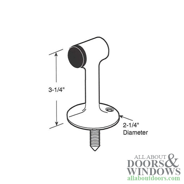 3-1/4 Inch Long Floor Stop - Choose Color - 3-1/4 Inch Long Floor Stop - Choose Color