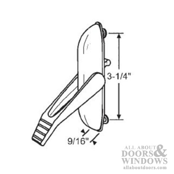 Multipoint sash lock, casement lock handle,  RH - White - Multipoint sash lock, casement lock handle,  RH - White