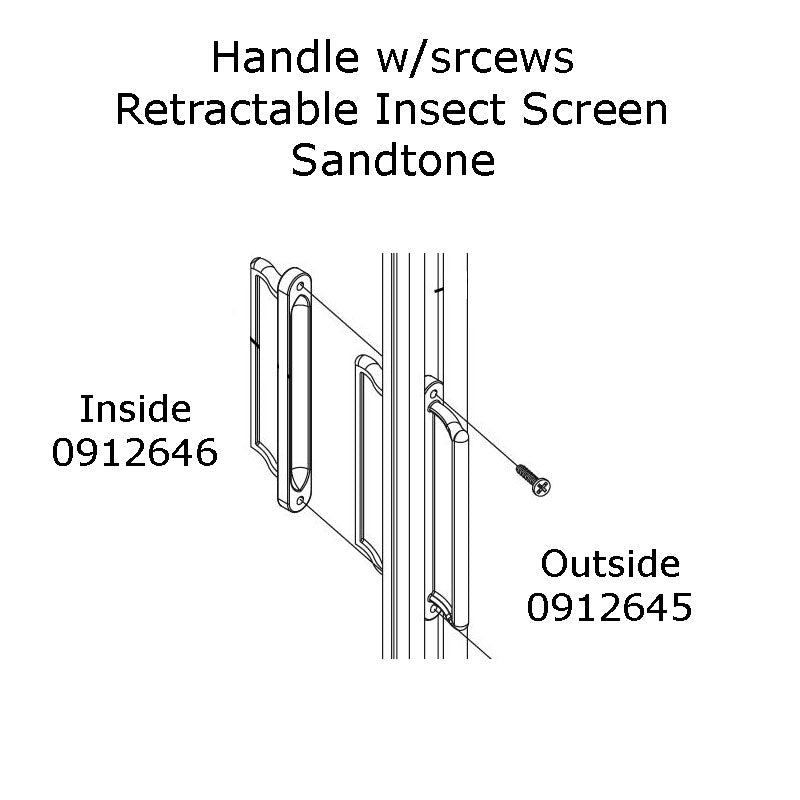 Retractable Insect Screen Interior Handle for Andersen FGD made August 2003 - May 2007 - Retractable Insect Screen Interior Handle for Andersen FGD made August 2003 - May 2007