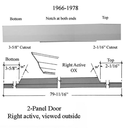 Interlock Weatherstrip, 2 Panel, RH, Stationary Panel - Interlock Weatherstrip, 2 Panel, RH, Stationary Panel