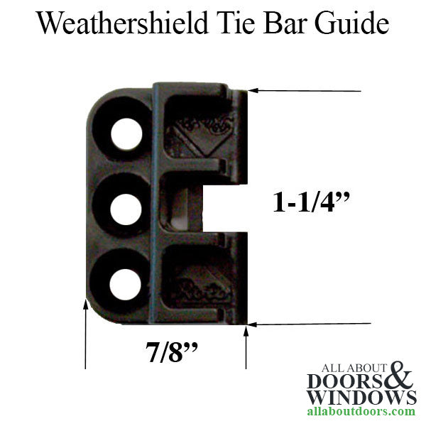 Weathershield Contemporary Series Tie Bar guide, 1-1/4