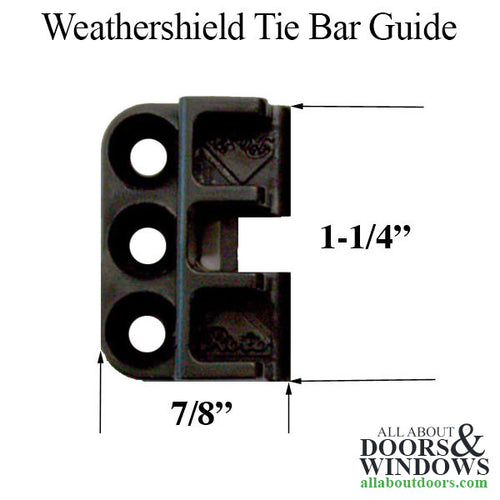 Weathershield Contemporary Series Tie Bar guide, 1-1/4