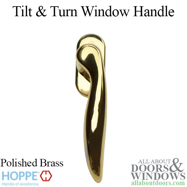 Toronto Handle for Tilt & Turn Windows - Solid Brass - Resista Polished Brass, Right Hand - Toronto Handle for Tilt & Turn Windows - Solid Brass - Resista Polished Brass, Right Hand