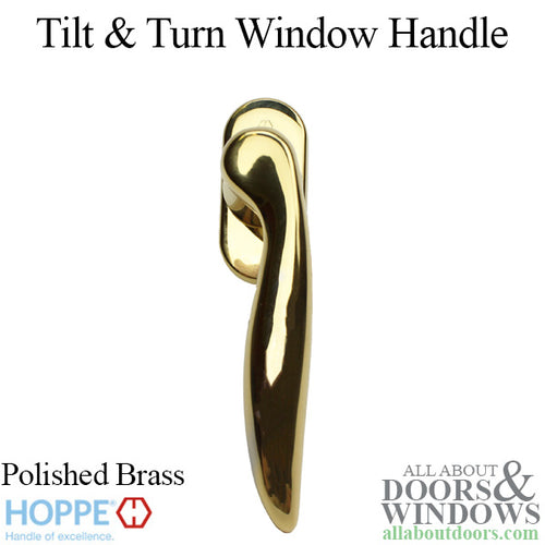 Toronto Handle for Tilt & Turn Windows - Solid Brass - Resista Polished Brass, Right Hand - Toronto Handle for Tilt & Turn Windows - Solid Brass - Resista Polished Brass, Right Hand