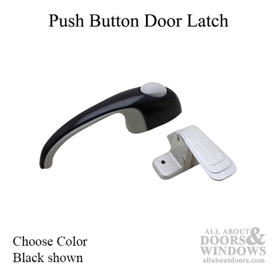 Push Button Storm & Screen Door Latch - Choose Color