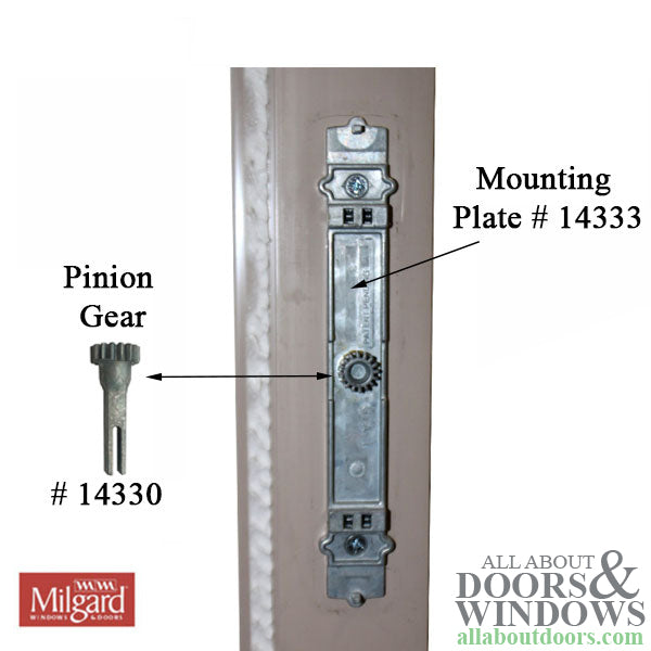 Milgard Mounting Plate for Push Pull Handleset - Milgard Mounting Plate for Push Pull Handleset