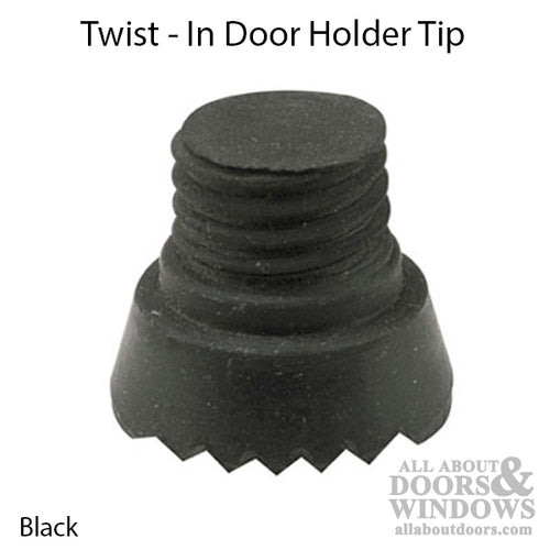 Door Holder Replacement Tip - Twist In - Black - Door Holder Replacement Tip - Twist In - Black