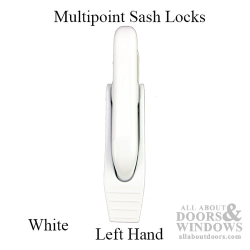 Multipoint Sash Lock Casement Window Handle Left Hand White - Multipoint Sash Lock Casement Window Handle Left Hand White