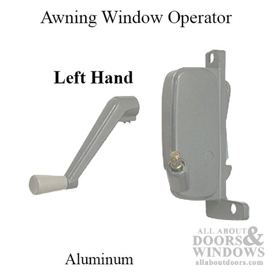 Type 3 Awning Window Operator, Miami Windows, Left Hand - Aluminum