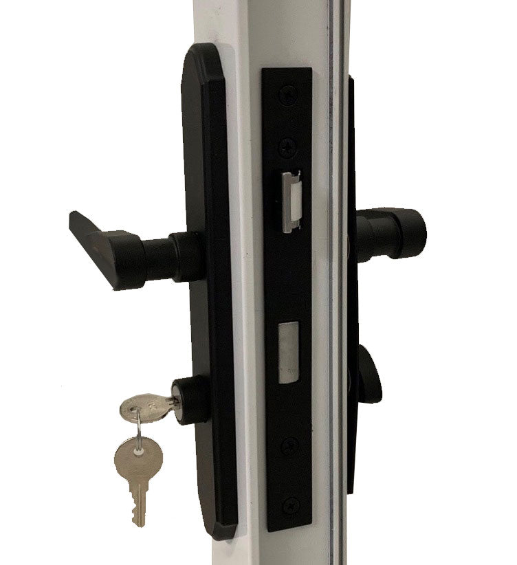 Straight Lever Mortise Lock Handle Set for Storm Doors - Straight Lever Mortise Lock Handle Set for Storm Doors