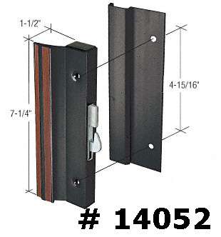 Peachtree Patio Door Handle, 4-15/16 Inch Screw Hole Center - Peachtree Patio Door Handle, 4-15/16 Inch Screw Hole Center