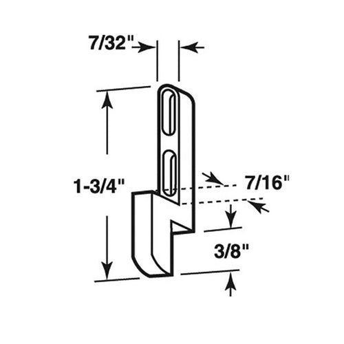 Heavy Duty Steel Latch Strike for Sliding Screen Door - Heavy Duty Steel Latch Strike for Sliding Screen Door
