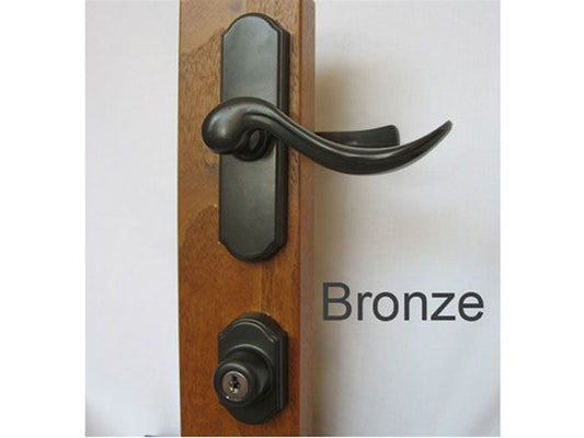 Normandy Lever Storm Door Handle Set with Deadbolt