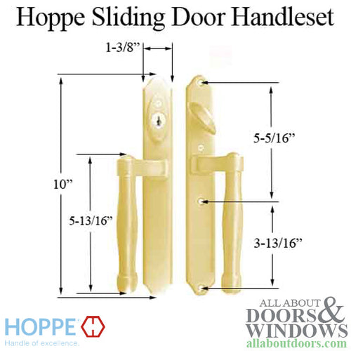 HOPPE HLS 9000 Sliding Door Handle Set Active Keyed Resista Brass - HOPPE HLS 9000 Sliding Door Handle Set Active Keyed Resista Brass