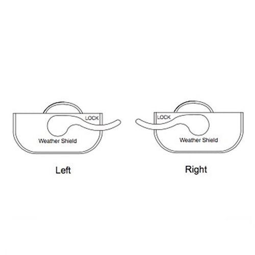 Weather Shield Logo Recessed w/ Flange window sash lock,  Left Hand - Weather Shield Logo Recessed w/ Flange window sash lock,  Left Hand