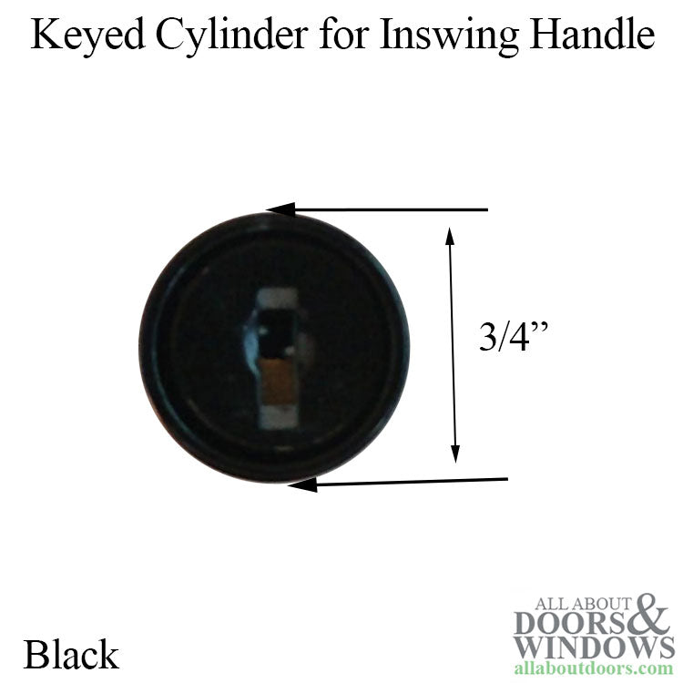 Keyed Cylinder for Inswing Handle Wafer Type Replacement - Keyed Cylinder for Inswing Handle Wafer Type Replacement