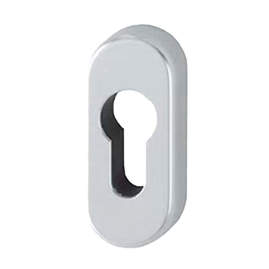 HOPPE Escutcheon for Euro Profile Doors with Nylon Base - Aluminum Silver