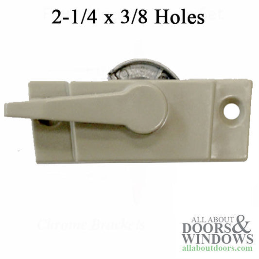 Sash Lock / Sweep Latch 2-1/4 x 25/64  screw holes  Composite