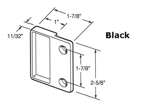 Pull - Vinyl Window Tilt Latch Hardware, Plastic - Black - Pull - Vinyl Window Tilt Latch Hardware, Plastic - Black