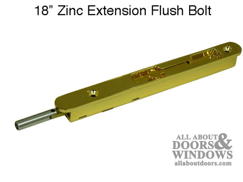 18'' Extension Flush Bolt, Zinc - 18'' Extension Flush Bolt, Zinc