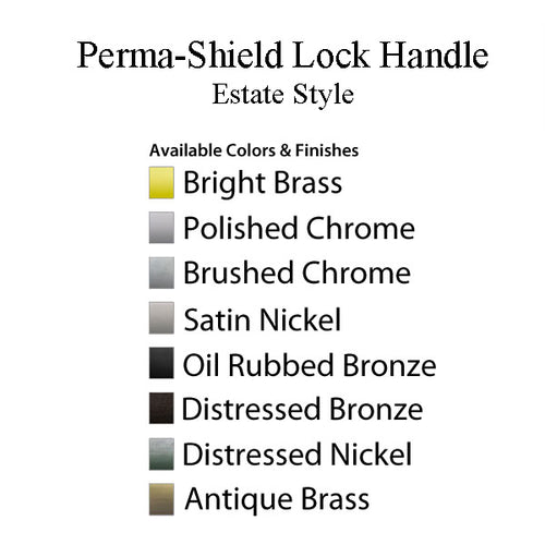 Andersen Perma-Shield Lock Handle, Estate Style - Bright Brass - Andersen Perma-Shield Lock Handle, Estate Style - Bright Brass