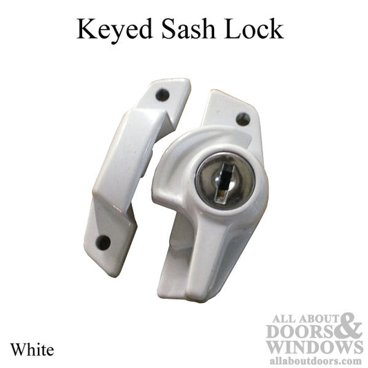 Keyed Sash Lock - White