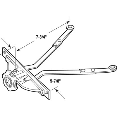 Operator, Vent, Double ARM, 5-7/8 inch HOLE CENTER - Operator, Vent, Double ARM, 5-7/8 inch HOLE CENTER
