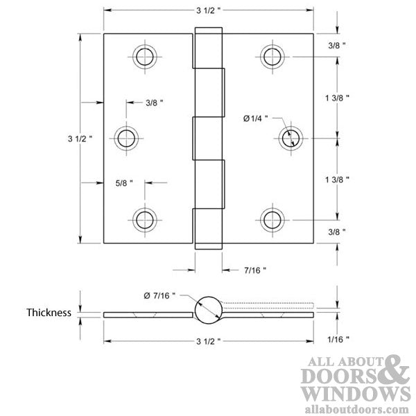 3.5 x 3.5 inch, Square Corners, Ball Bearing, Stainless Steel, Pair, Brushed Stainless Steel - 3.5 x 3.5 inch, Square Corners, Ball Bearing, Stainless Steel, Pair, Brushed Stainless Steel