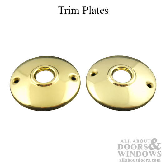 Rosettes, Door Trim  2-1/2 OD - Steel, Plated Brass (Pair)