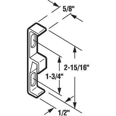 Keeper - Sliding Patio Door, Zinc Diecast - Aluminum - Keeper - Sliding Patio Door, Zinc Diecast - Aluminum